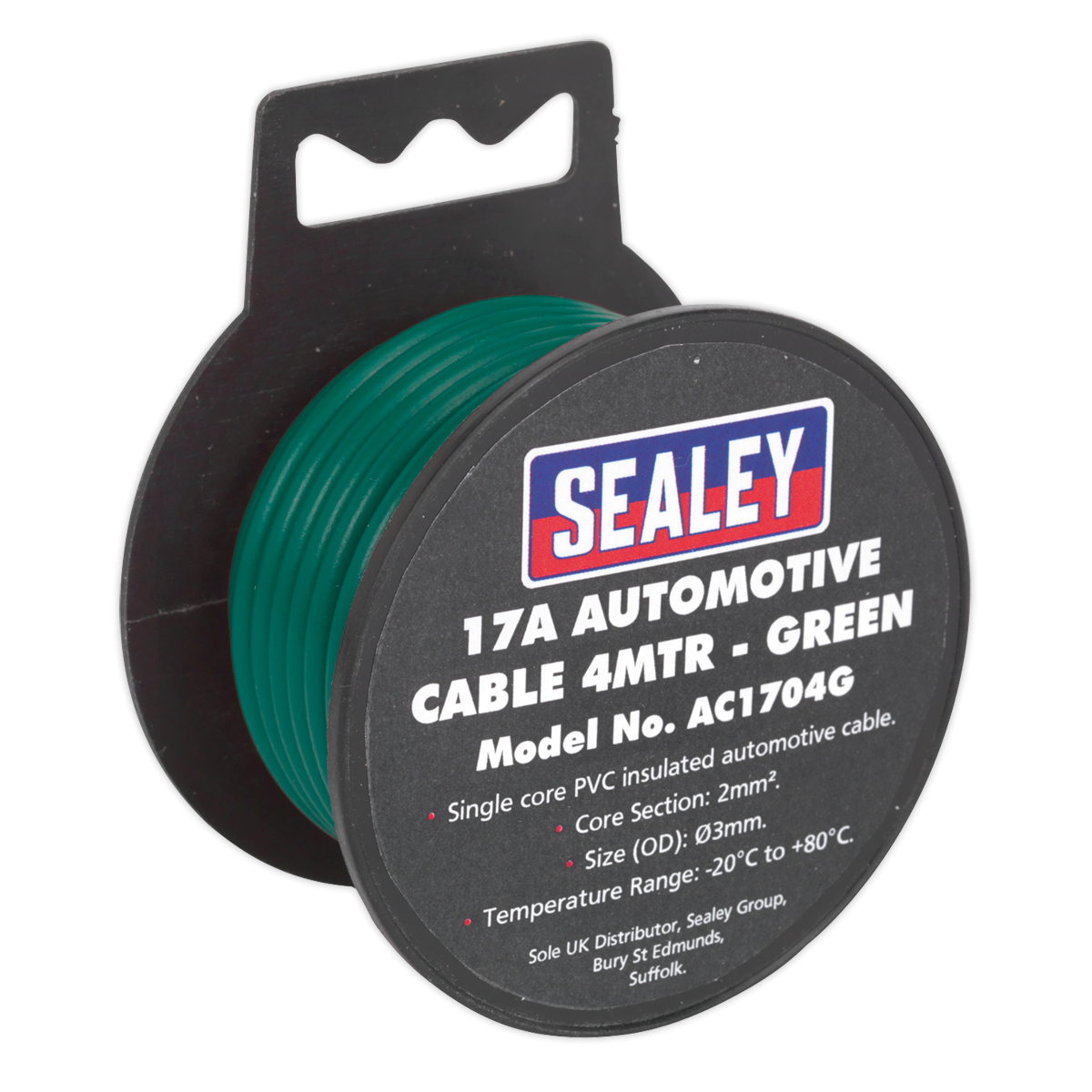 Sealey 17A Thick Wall Automotive Cable 4m - Green AC1704G (Copy)