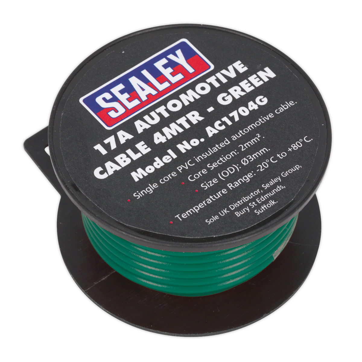 Sealey 17A Thick Wall Automotive Cable 4m - Green AC1704G (Copy)