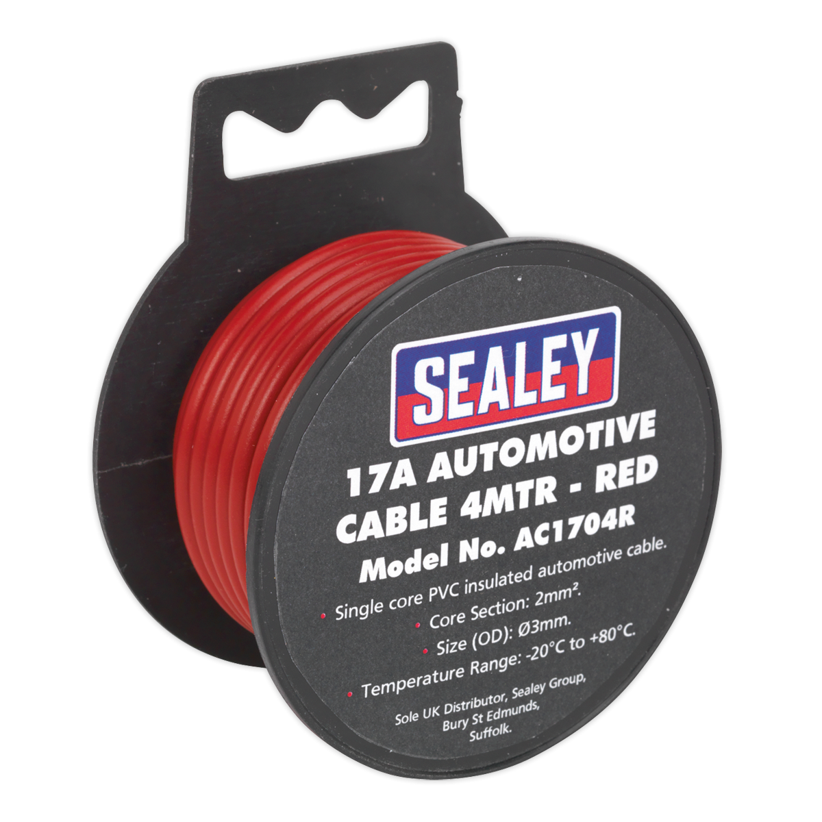 Sealey 17A Thick Wall Automotive Cable 4m - Red AC1704R (Copy)