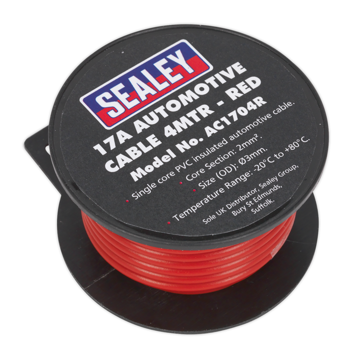 Sealey 17A Thick Wall Automotive Cable 4m - Red AC1704R (Copy)