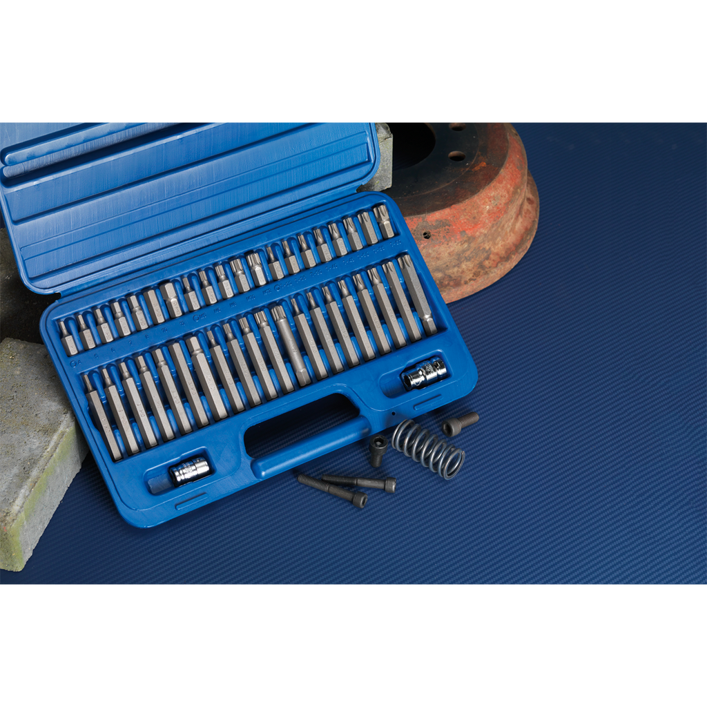 Sealey Premier TRX-Star*/Hex/Spline Bit Set 3/8" & 1/2"Sq Drive 42pc AK219