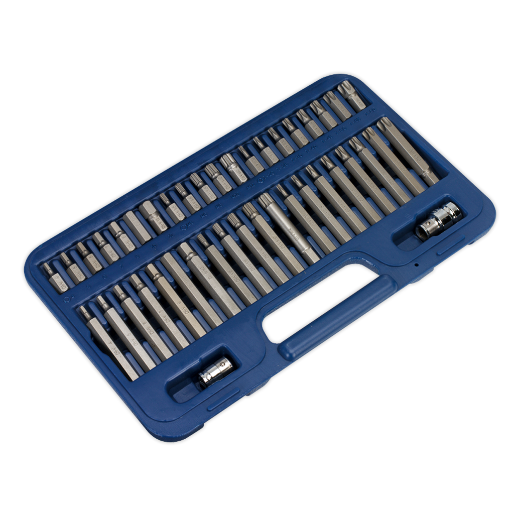 Sealey Premier TRX-Star*/Hex/Spline Bit Set 3/8" & 1/2"Sq Drive 42pc AK219