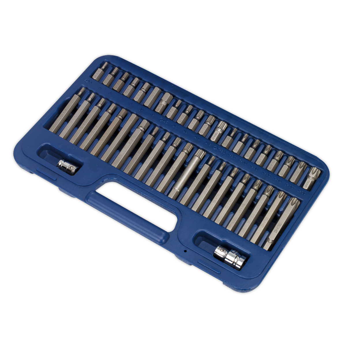 Sealey Premier TRX-Star*/Hex/Spline Bit Set 3/8" & 1/2"Sq Drive 42pc AK219