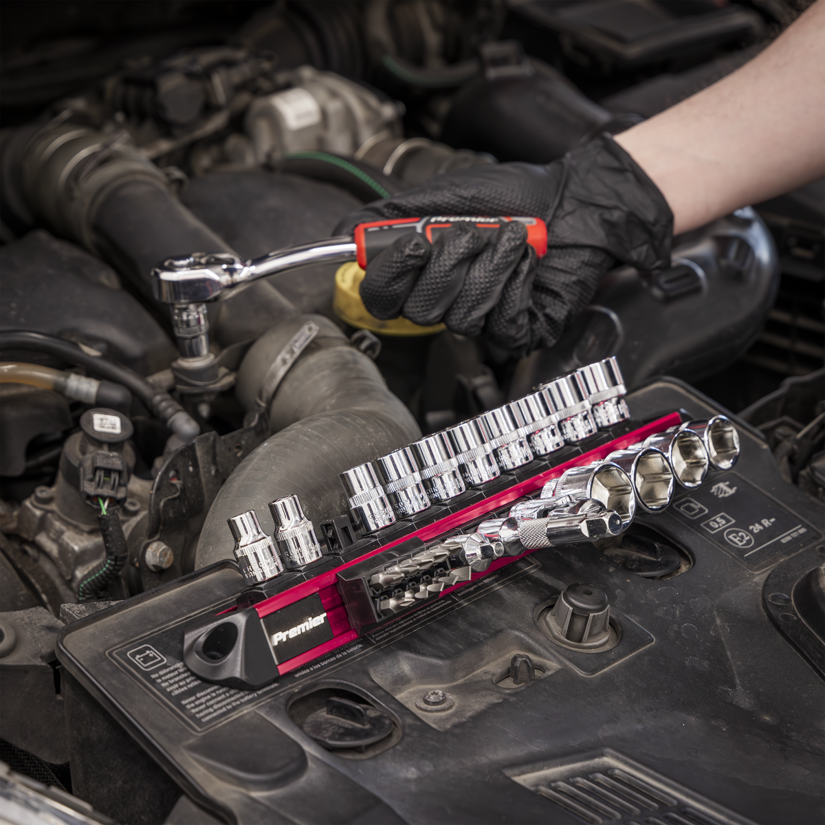 Sealey Premier Socket & Bit Retaining Rail 3/8"Sq Drive AK27097 - BostonPlates Autocare Centre