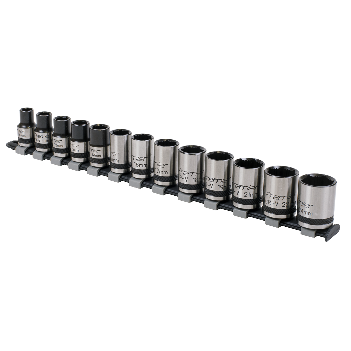 Sealey Premier Black Lock-On™ Socket Set 1/2"Sq Drive 13pc AK2742B
