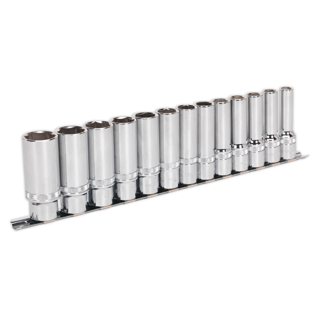 Sealey Premier Deep Lock-On™ Socket Set 1/2"Sq Drive 13pc AK2745
