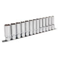 Sealey Premier Deep Lock-On™ Socket Set 1/2"Sq Drive 13pc AK2745