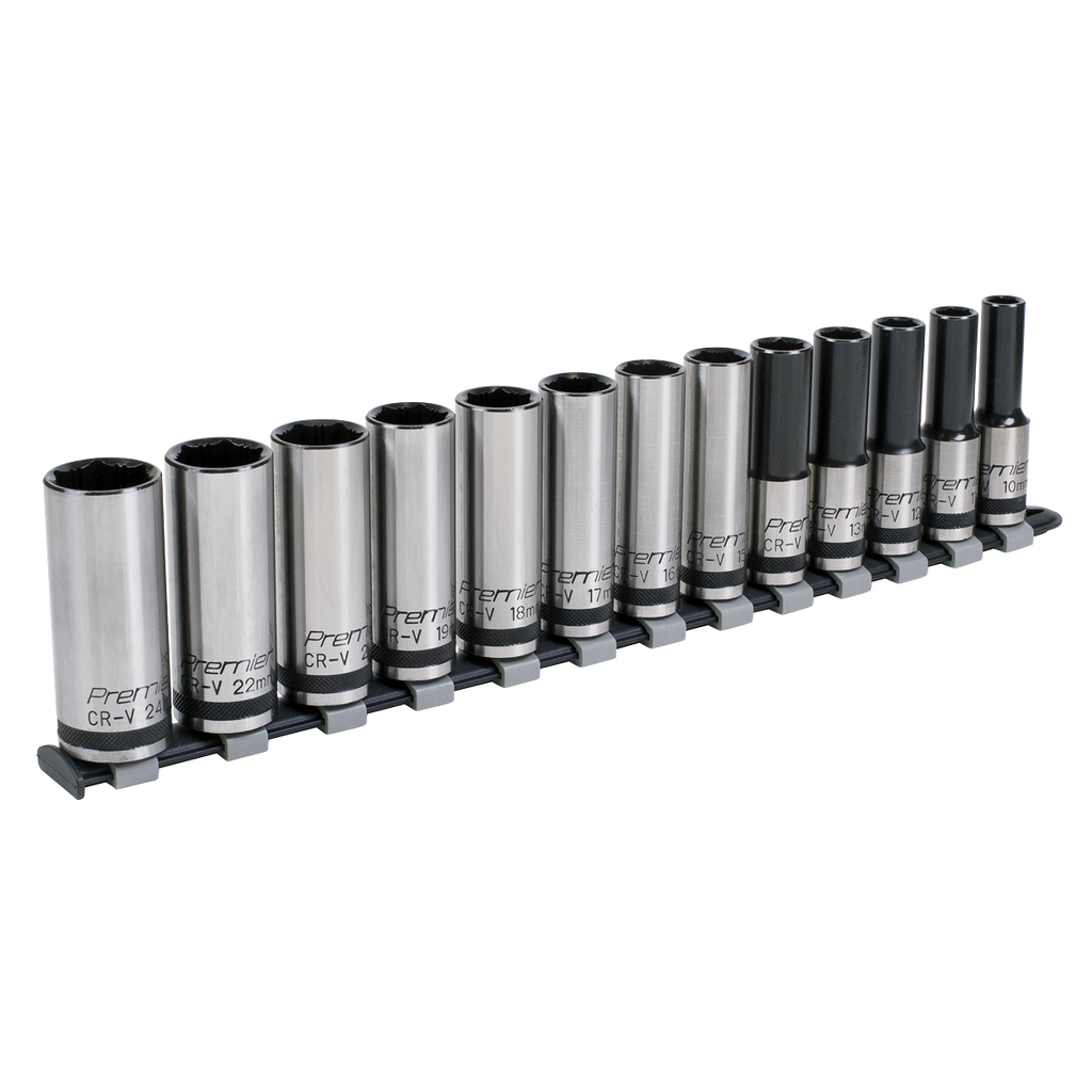 Sealey Premier Black Deep Lock-On™ Socket Set 1/2"Sq Drive 13pc AK2745B