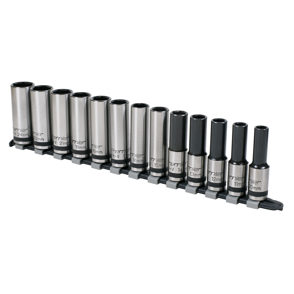Sealey Premier Black Deep Lock-On™ Socket Set 1/2"Sq Drive 13pc AK2745B