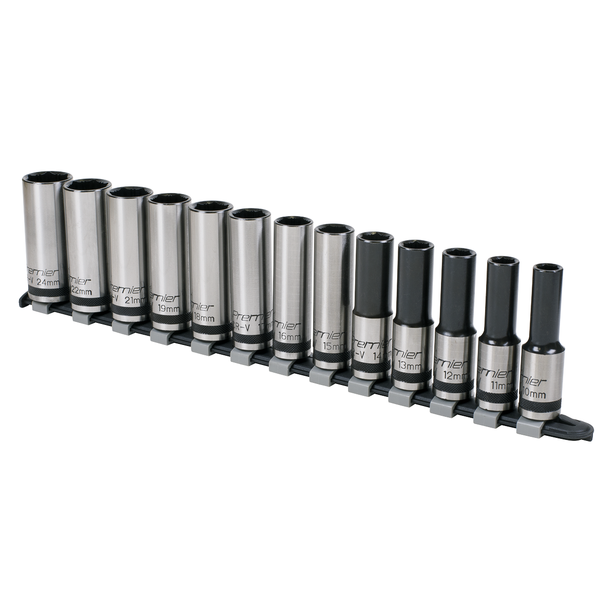 Sealey Premier Black Deep Lock-On™ Socket Set 1/2"Sq Drive 13pc AK2745B