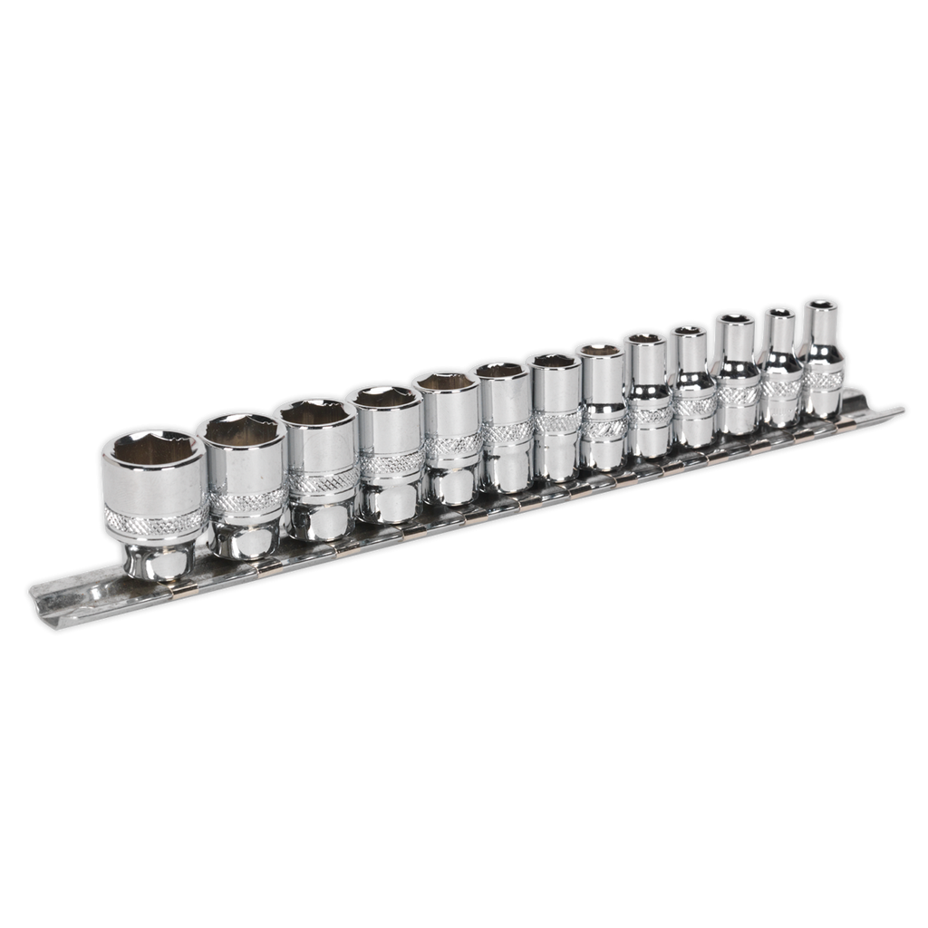 Sealey Premier Lock-On™ Socket Set 1/4"Sq Drive 13pc AK2746
