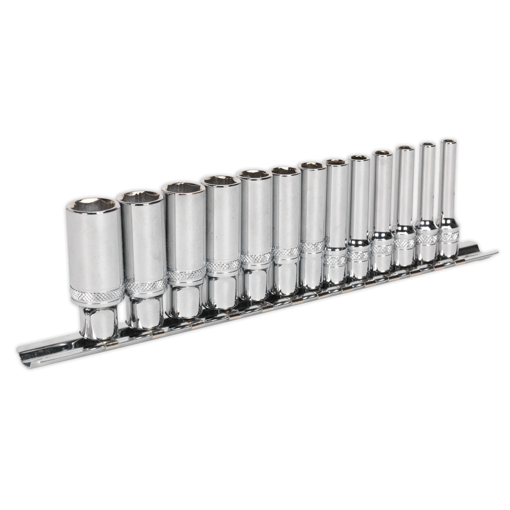 Sealey Premier Deep Lock-On™ Socket Set 1/4"Sq Drive 13pc AK2747