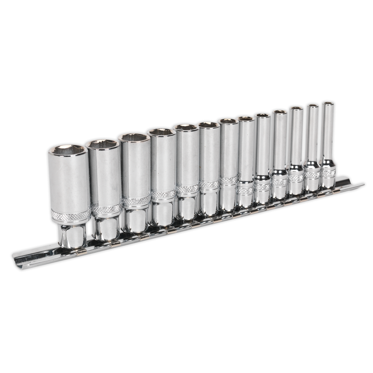 Sealey Premier Deep Lock-On™ Socket Set 1/4"Sq Drive 13pc AK2747