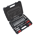 Sealey Premier Lock-On™ Socket Set 3/8"Sq Drive 34pc AK27481 - BostonPlates Autocare Centre