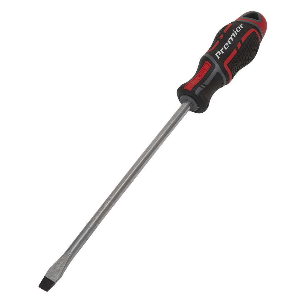 Sealey Premier GripMAX® Slotted Screwdriver 8 x 200mm AK4357 - BostonPlates Autocare Centre