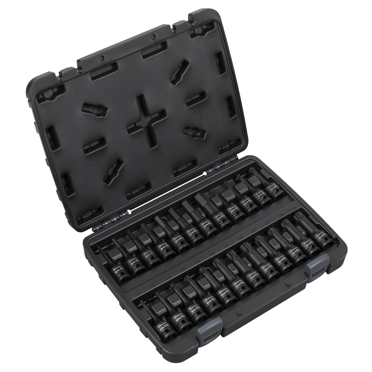 Sealey Premier Hex/TRX-Star*/Spline Impact Socket Bit Set 1/2"Sq Drive 24pc AK56000 - BostonPlates Autocare Centre