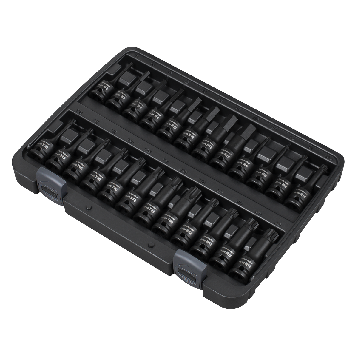 Sealey Premier Hex/TRX-Star*/Spline Impact Socket Bit Set 1/2"Sq Drive 24pc AK56000 - BostonPlates Autocare Centre