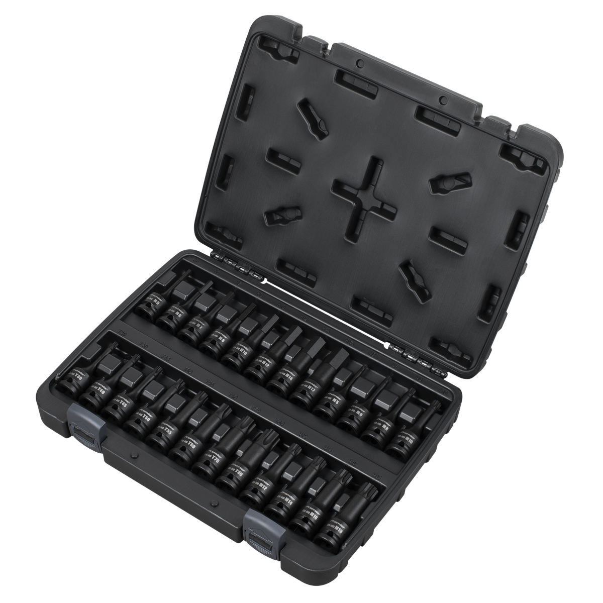 Sealey Premier Hex/TRX-Star*/Spline Impact Socket Bit Set 1/2"Sq Drive 24pc AK56000 - BostonPlates Autocare Centre
