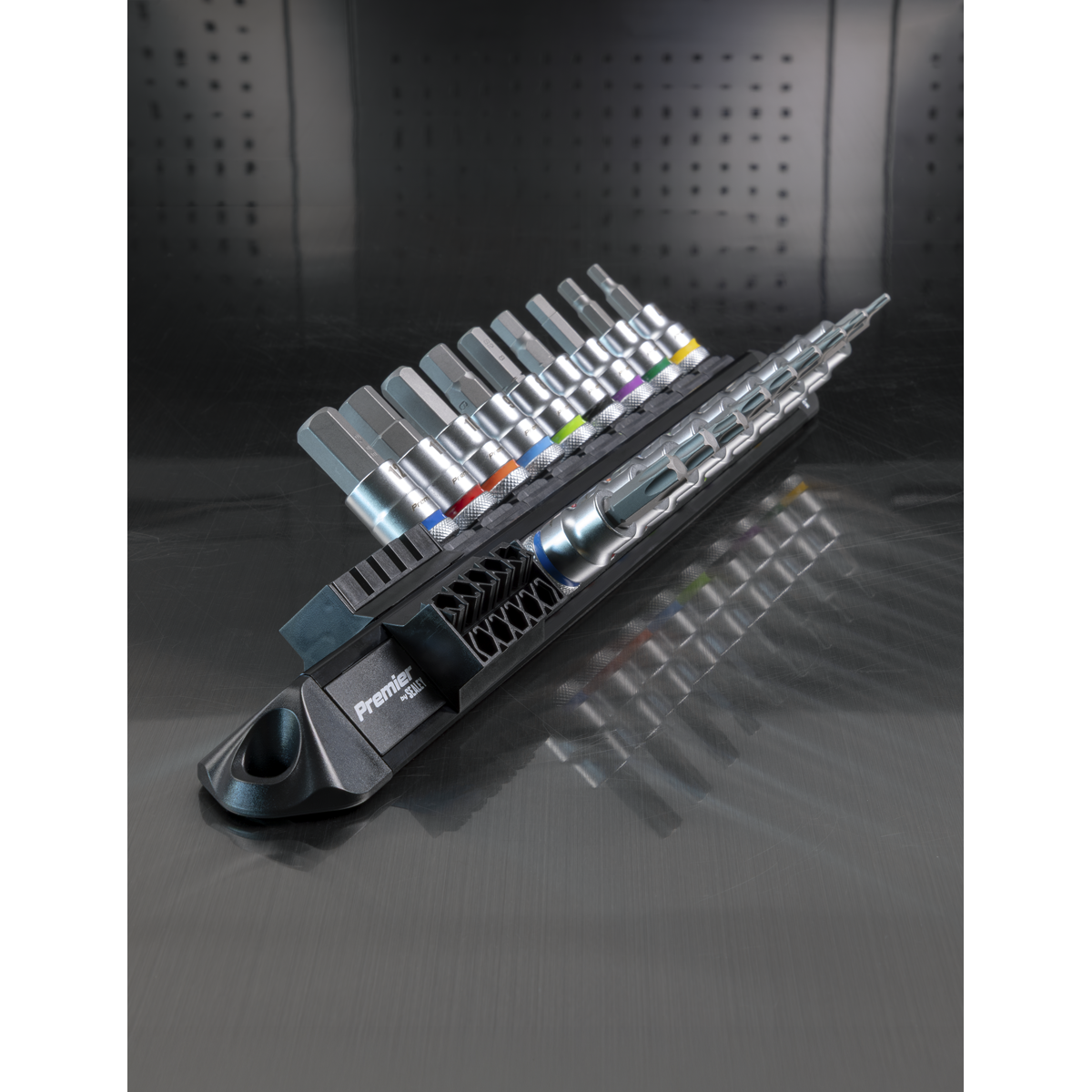 Sealey Premier Platinum Series Hex & TRX-Star* Socket Bit Set 3/8"Sq Drive 18pc AK6252