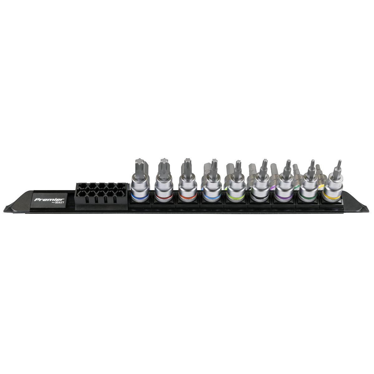 Sealey Premier Platinum Series Hex & TRX-Star* Socket Bit Set 3/8"Sq Drive 18pc AK6252