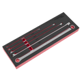 Sealey Premier Extra-Long Double End Ring Spanner Set in EVA Foam Tray 5pc AK63110