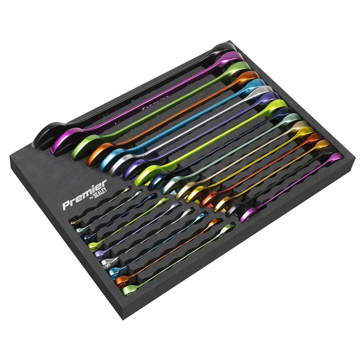 Sealey Premier Multi-Coloured Combination Spanner Set 25pc AK63268 - BostonPlates Autocare Centre