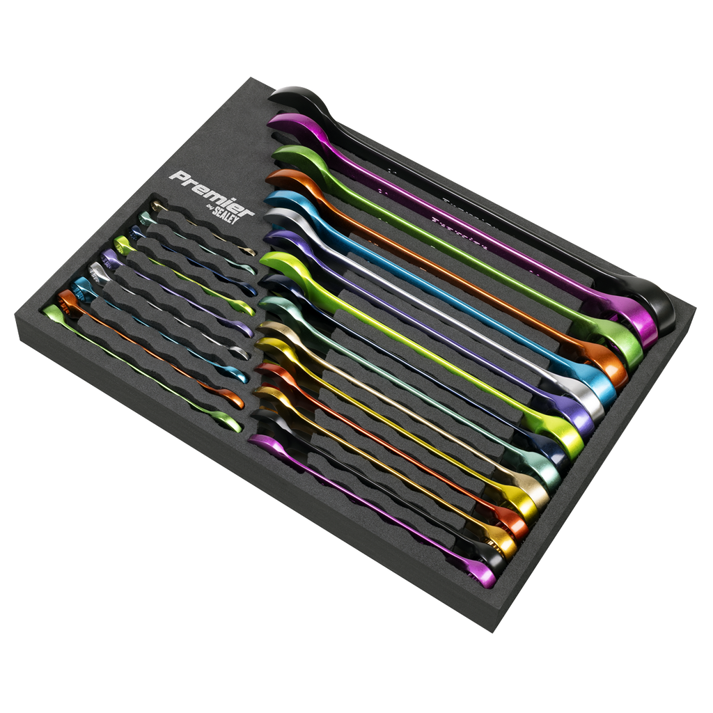 Sealey Premier Multi-Coloured Combination Spanner Set 25pc AK63268 - BostonPlates Autocare Centre