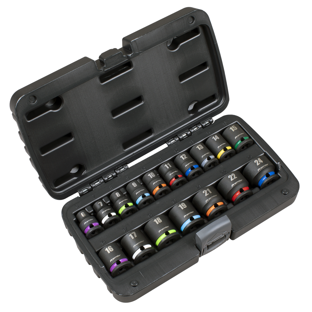 Sealey Premier Impact Socket Set 3/8"Sq Drive 17pc AK68218