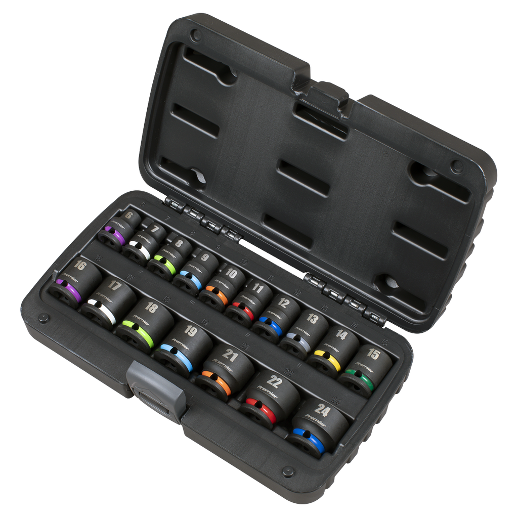 Sealey Premier Impact Socket Set 3/8"Sq Drive 17pc AK68218