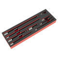 Sealey Premier Black Wobble/Rigid Extension Bar Set 1/4", 3/8" & 1/2"Sq Drive 9pc - Premier Black AK7693