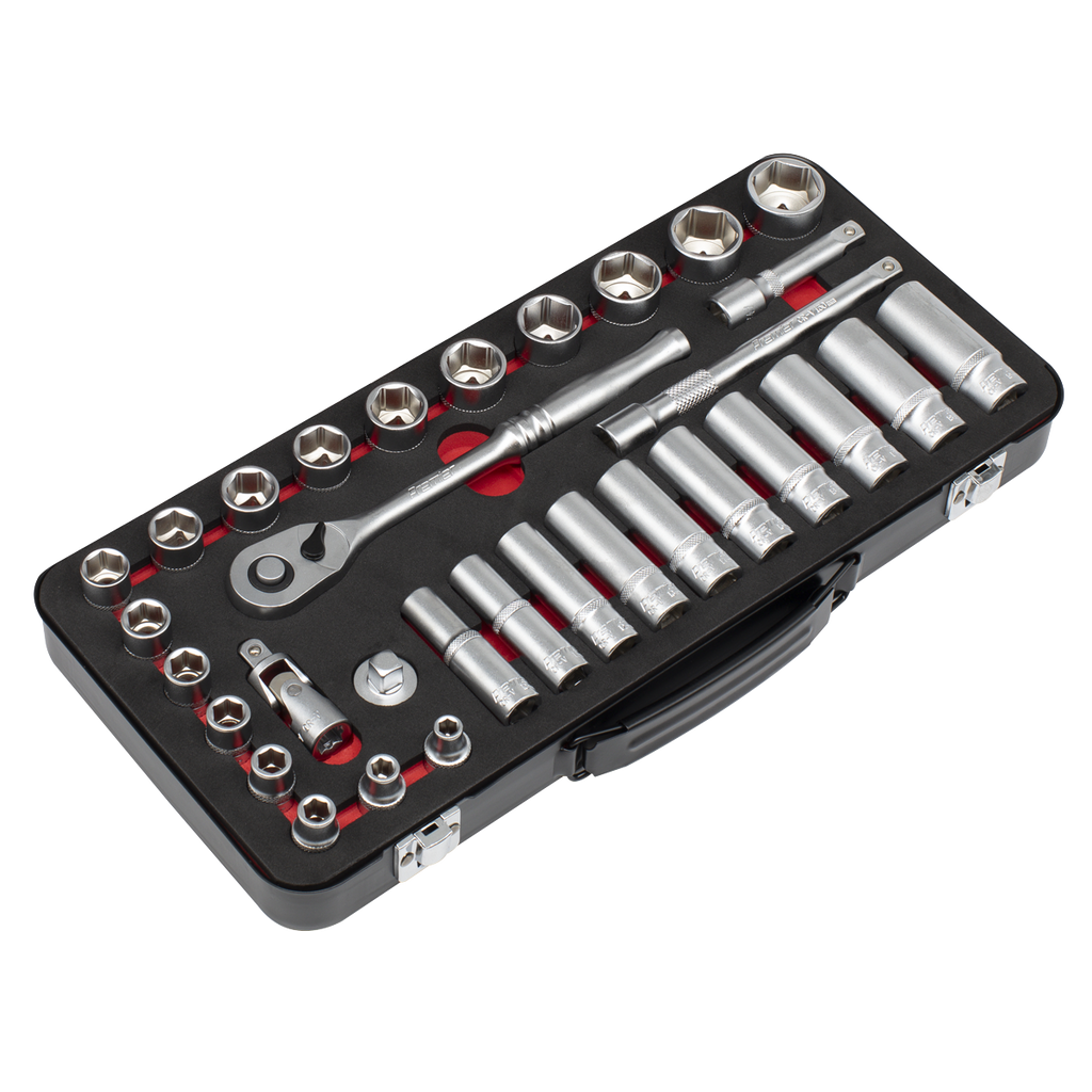 Sealey Premier Platinum Socket Set 3/8"Sq Drive 32pc AK7922 - BostonPlates Autocare Centre