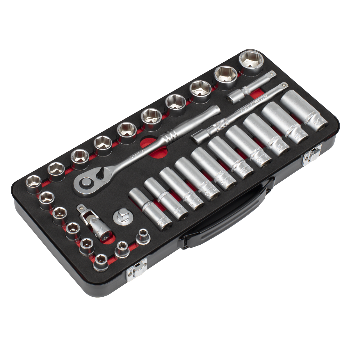 Sealey Premier Platinum Socket Set 3/8"Sq Drive 32pc AK7922 - BostonPlates Autocare Centre