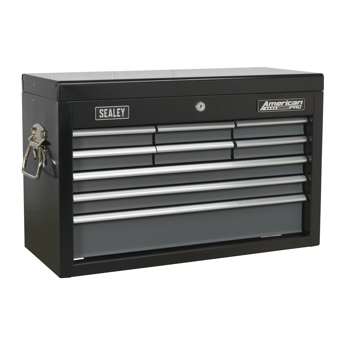 American PRO® Topchest 9 Drawer - Black/Grey AP2509B - BostonPlates Autocare Centre