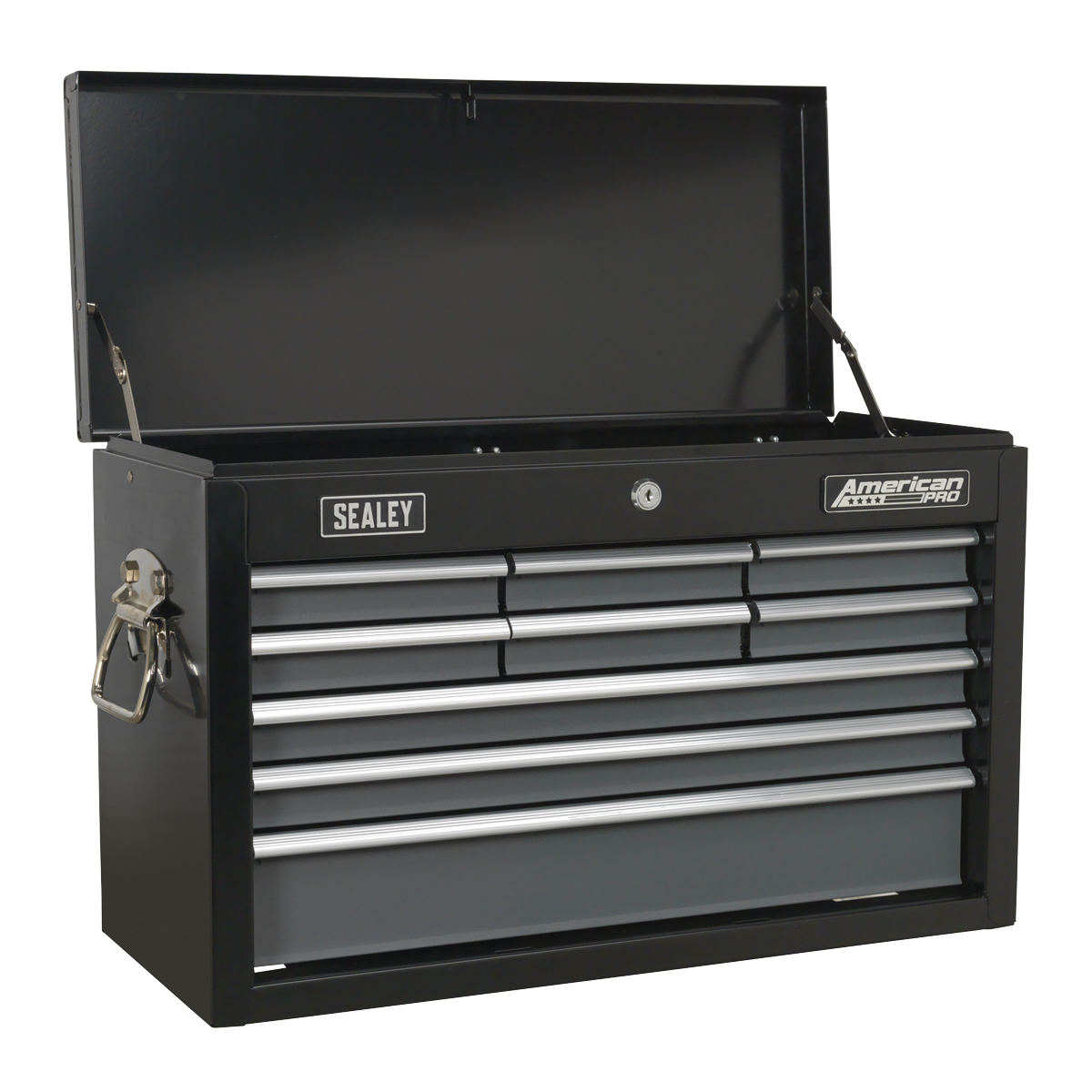 American PRO® Topchest 9 Drawer - Black/Grey AP2509B - BostonPlates Autocare Centre