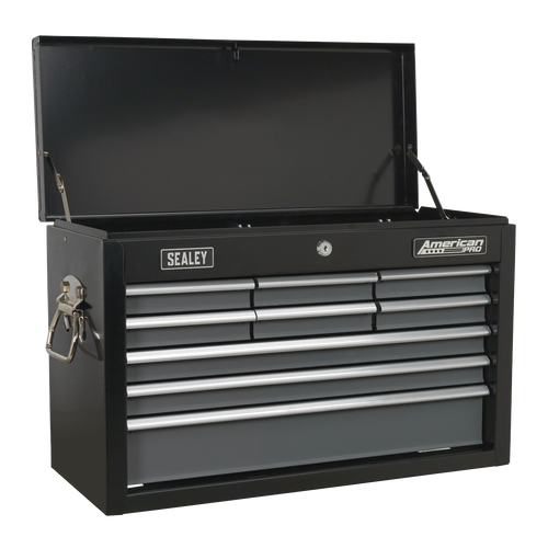 American PRO® Topchest 9 Drawer - Black/Grey AP2509B - BostonPlates Autocare Centre