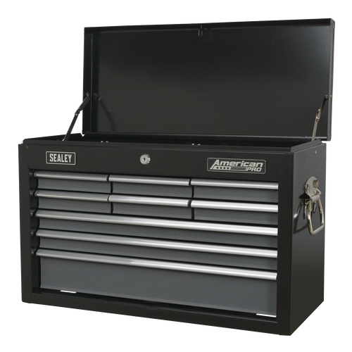 American PRO® Topchest 9 Drawer - Black/Grey AP2509B - BostonPlates Autocare Centre