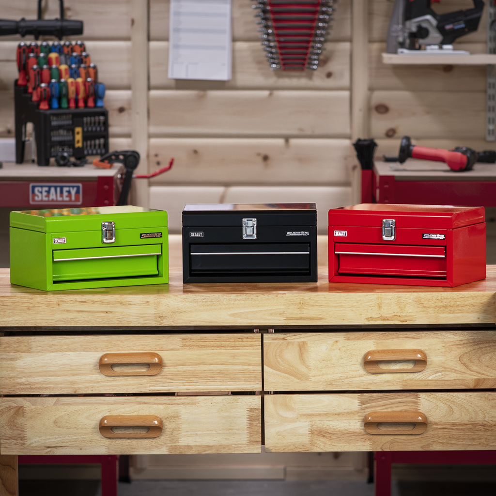 Sealey Superline Pro® Mini Toolbox with Drawer - Black APMTB2