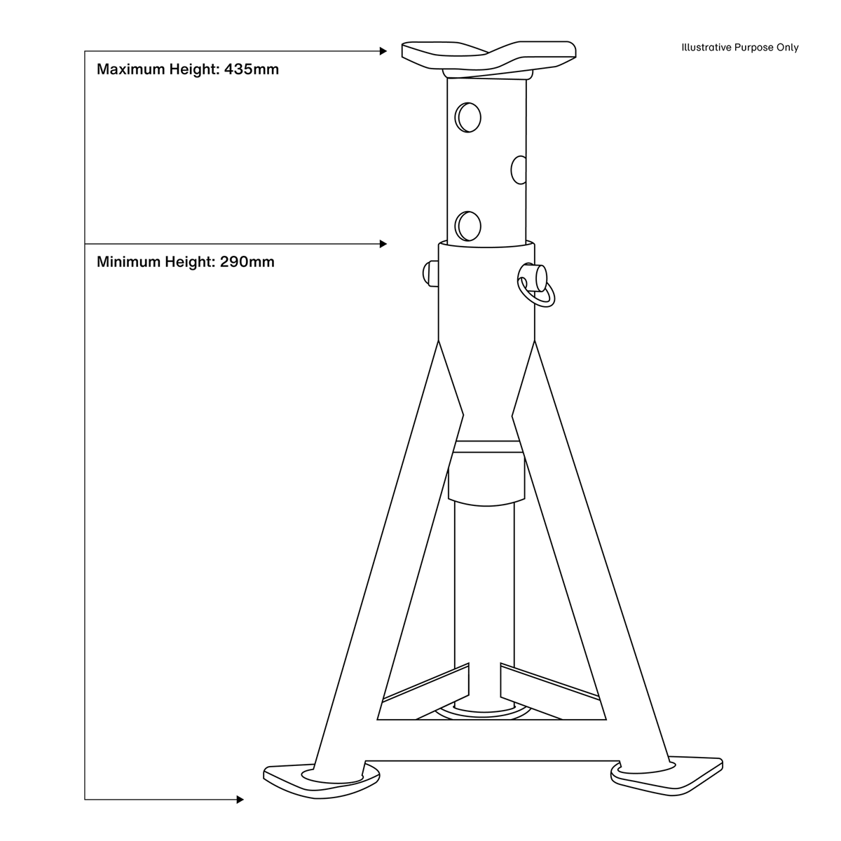 Sealey Premier Axle Stands (Pair) 3 Tonne Capacity per Stand - White AS3
