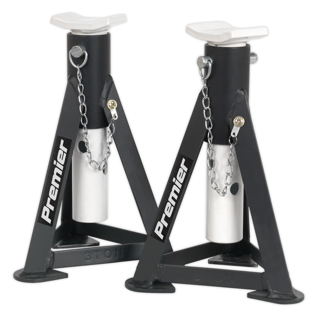 Sealey Premier Axle Stands (Pair) 3 Tonne Capacity per Stand - White AS3