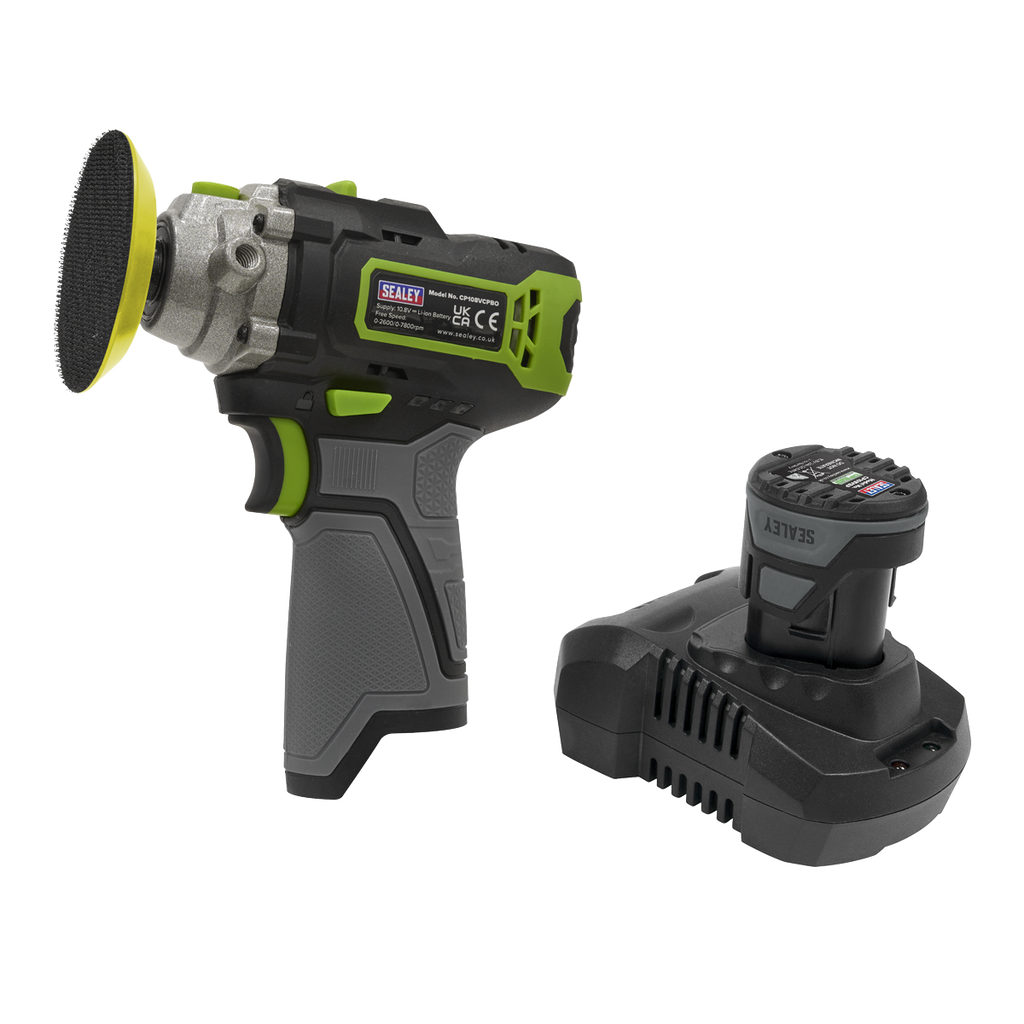 Sealey SV10.8 Series 75mm Cordless Polisher Kit 10.8V 2Ah CP108VCP