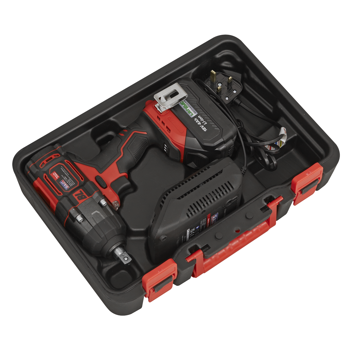 Sealey 1/2"Sq Drive Cordless Brushless Impact Wrench 18V 4Ah CP650LI - BostonPlates Autocare Centre