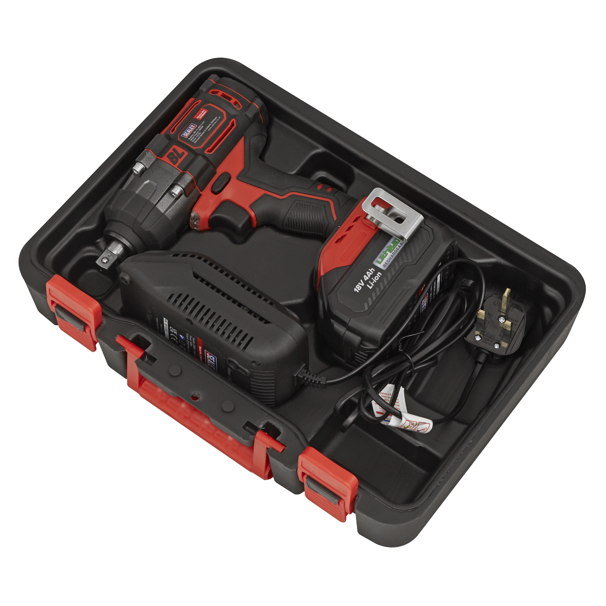 Sealey 1/2"Sq Drive Cordless Brushless Impact Wrench 18V 4Ah CP650LI - BostonPlates Autocare Centre