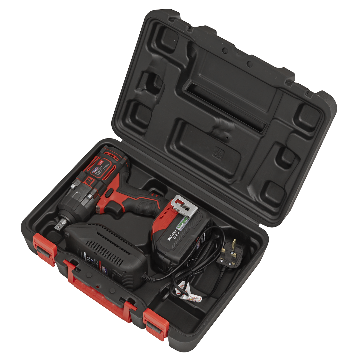 Sealey 1/2"Sq Drive Cordless Brushless Impact Wrench 18V 4Ah CP650LI - BostonPlates Autocare Centre