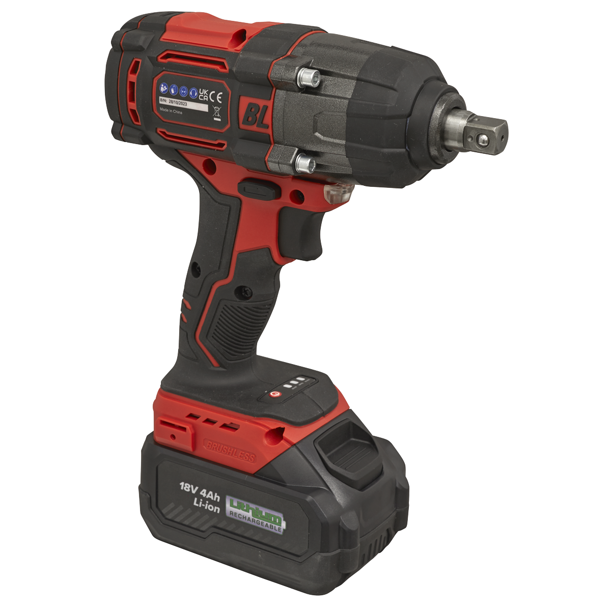 Sealey 1/2"Sq Drive Cordless Brushless Impact Wrench 18V 4Ah CP650LI - BostonPlates Autocare Centre