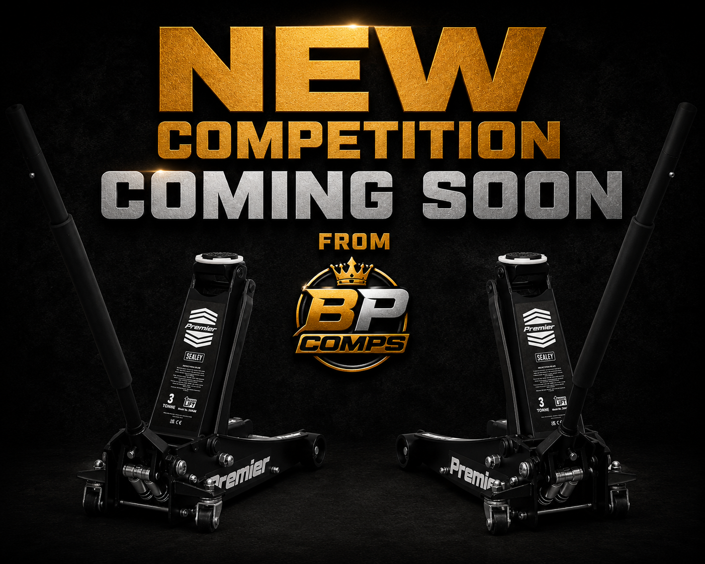 COMING SOON WIN  2x Premier Low Profile Trolley Jack with Rocket Lift 3 Tonne - Black 3040AB worth over £360