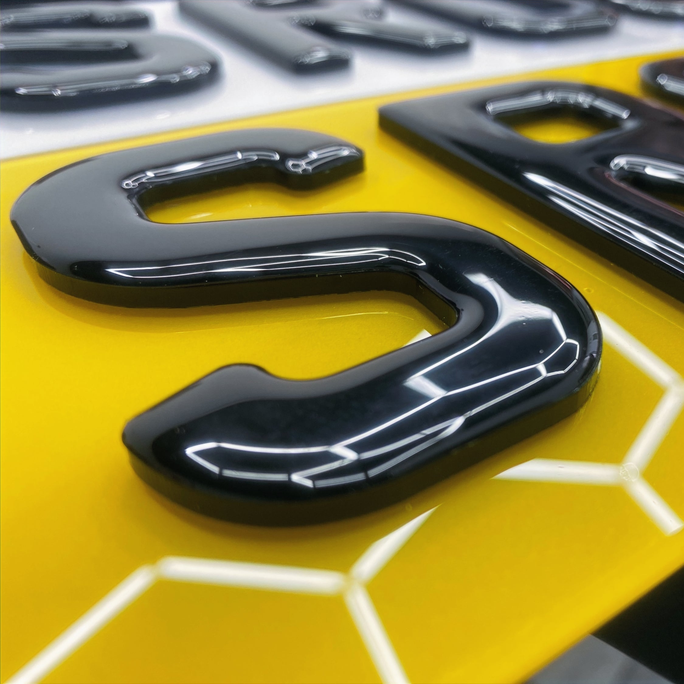 Show Plates - Short 4D Gel - Not Road Legal - Front - Rear - Pair - BostonPlates Autocare Centre
