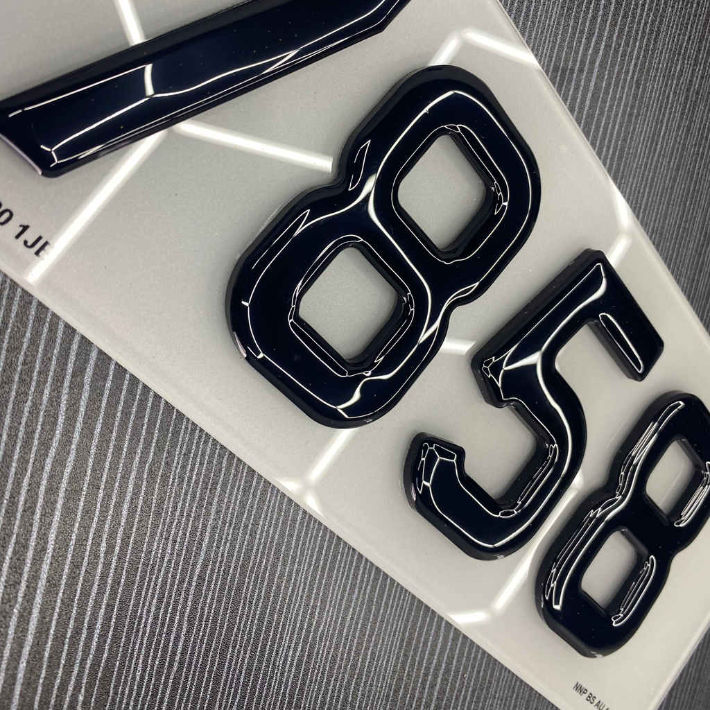 Show Plates - Oversize (JLR) 4D Gel - Not Road Legal - Front - Rear - Pair - BostonPlates Autocare Centre