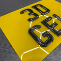 Show Plates - Oversize (JLR) 3D Gel - Not Road Legal - Front - Rear - Pair - BostonPlates Autocare Centre