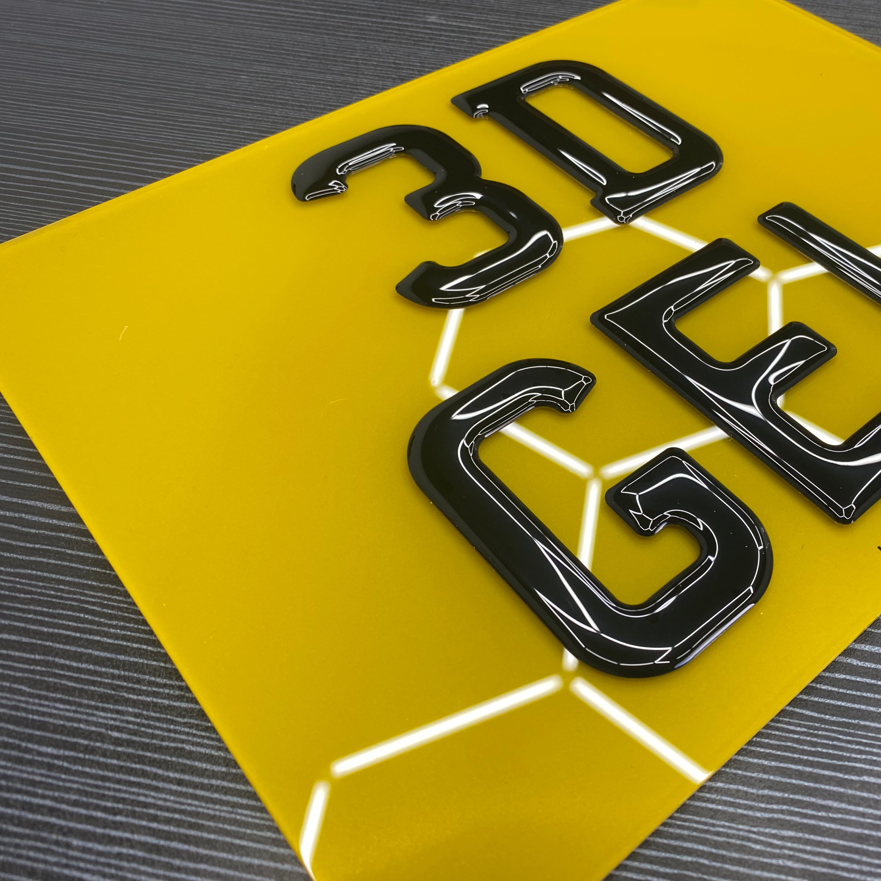 Show Plates - Oversize (JLR) 3D Gel - Not Road Legal - Front - Rear - Pair - BostonPlates Autocare Centre