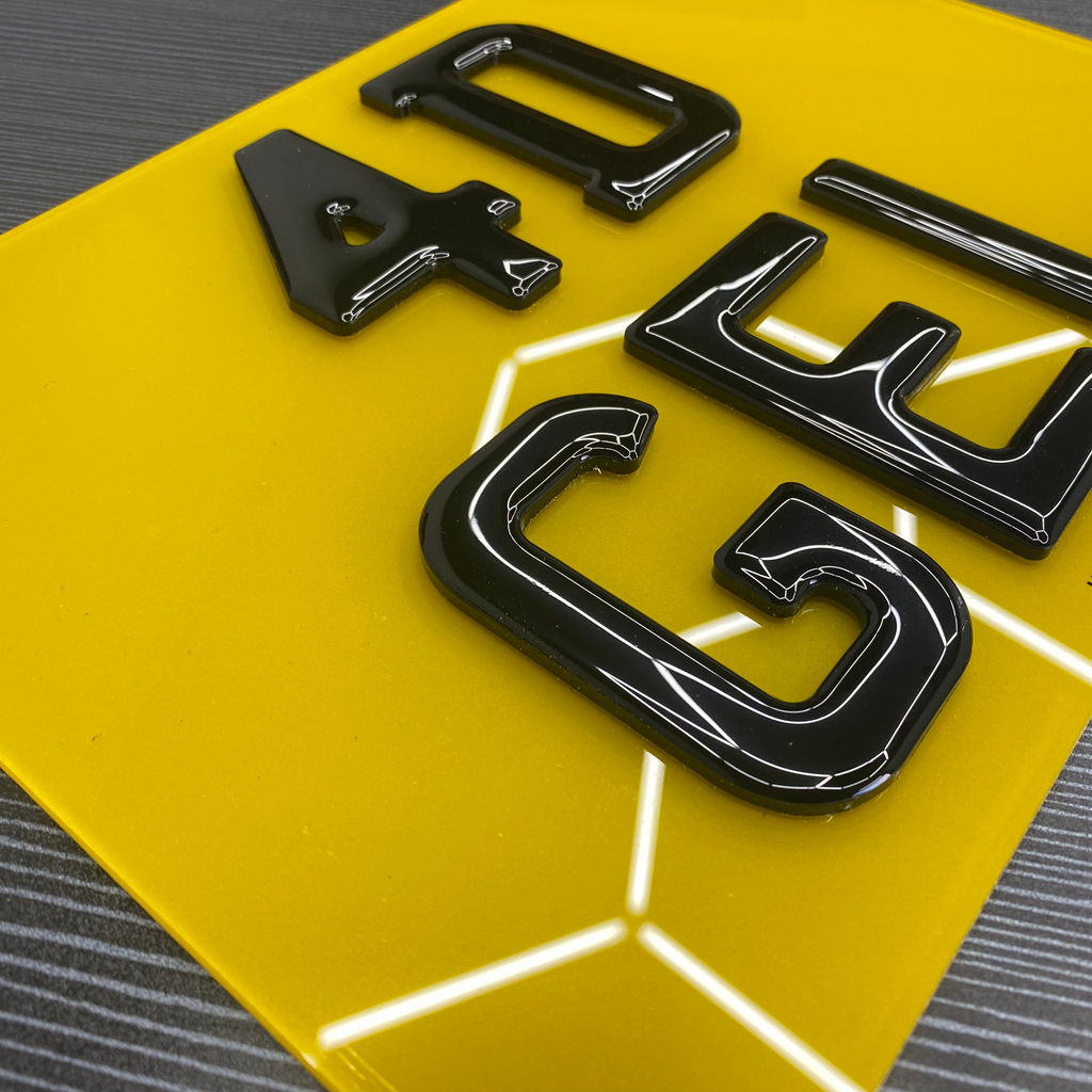Show Plates - Oversize (JLR) 4D Gel - Not Road Legal - Front - Rear - Pair - BostonPlates Autocare Centre